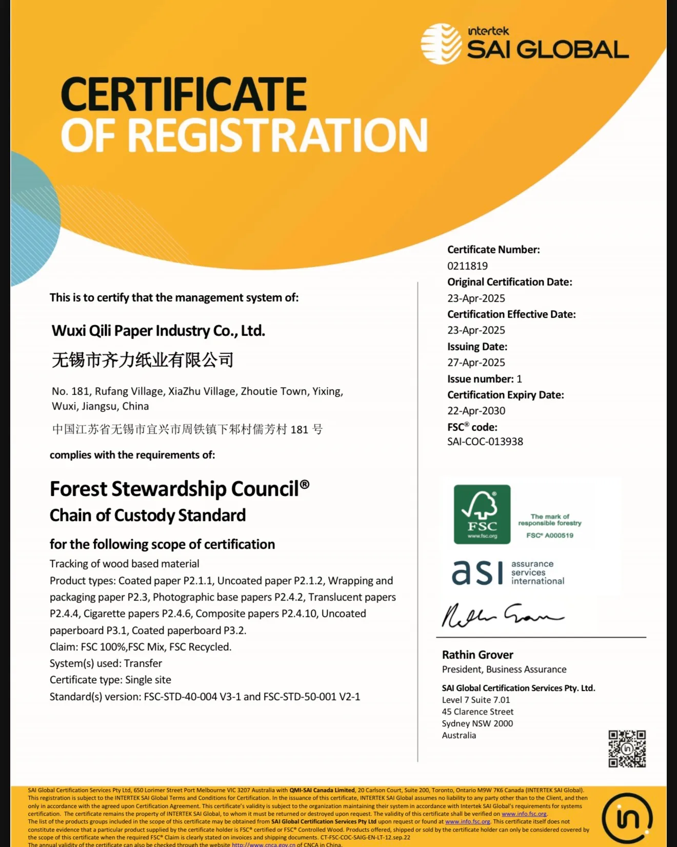 Protecting forests starts with fibre sourcing: EUDR, FSC and GRS documents, and recovered coating materials