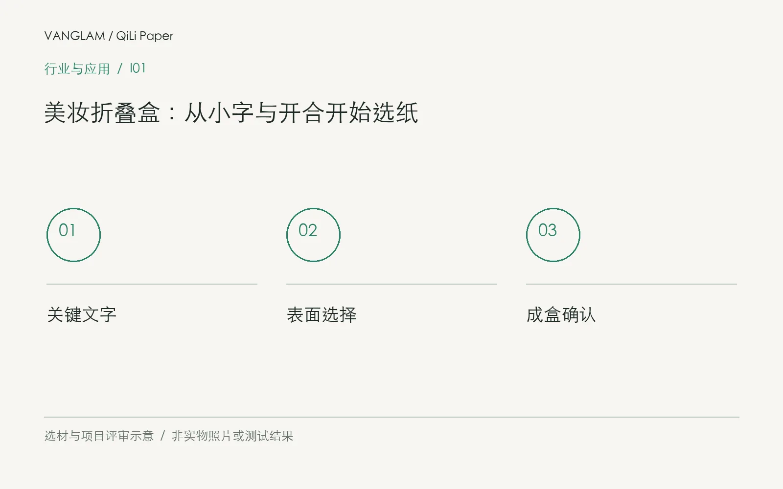 美妆折叠盒选纸：小字与开合