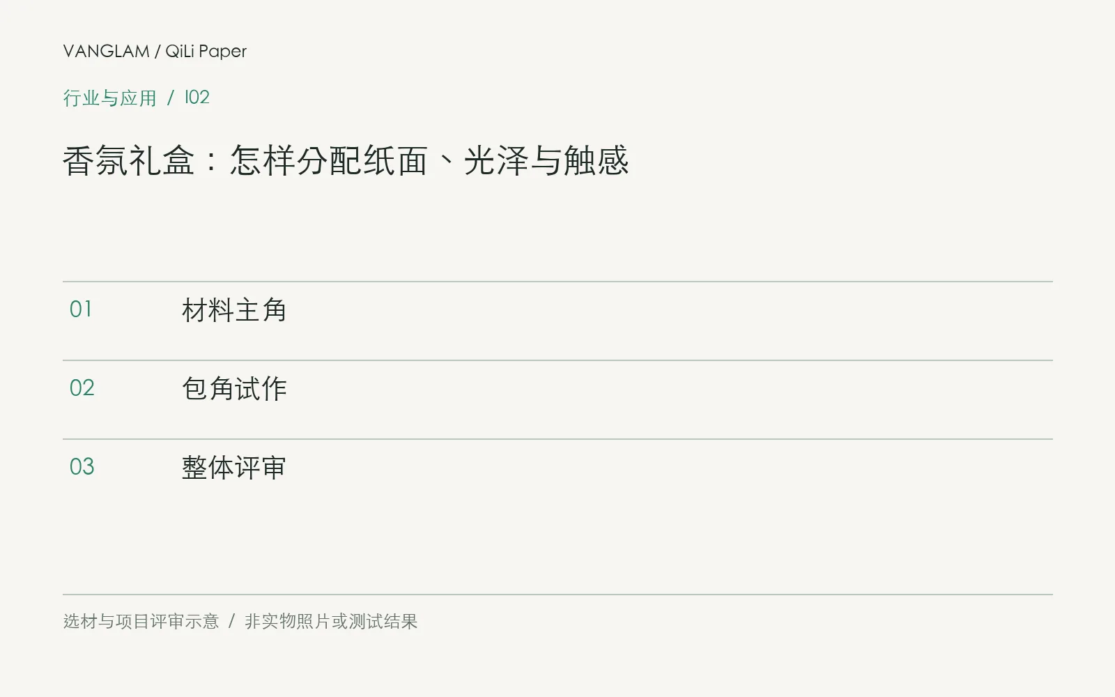 香氛禮盒選紙：光澤與觸感