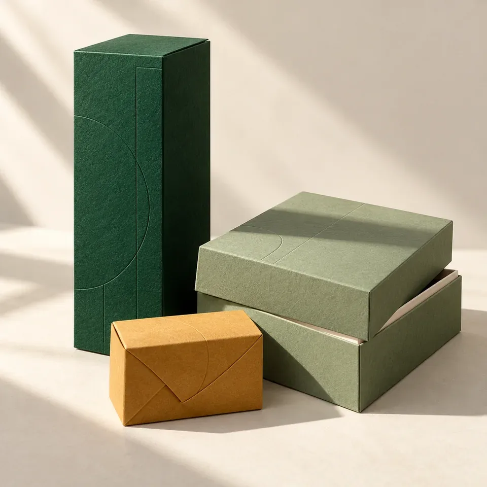 Tactile paper gift boxes · packaging concept