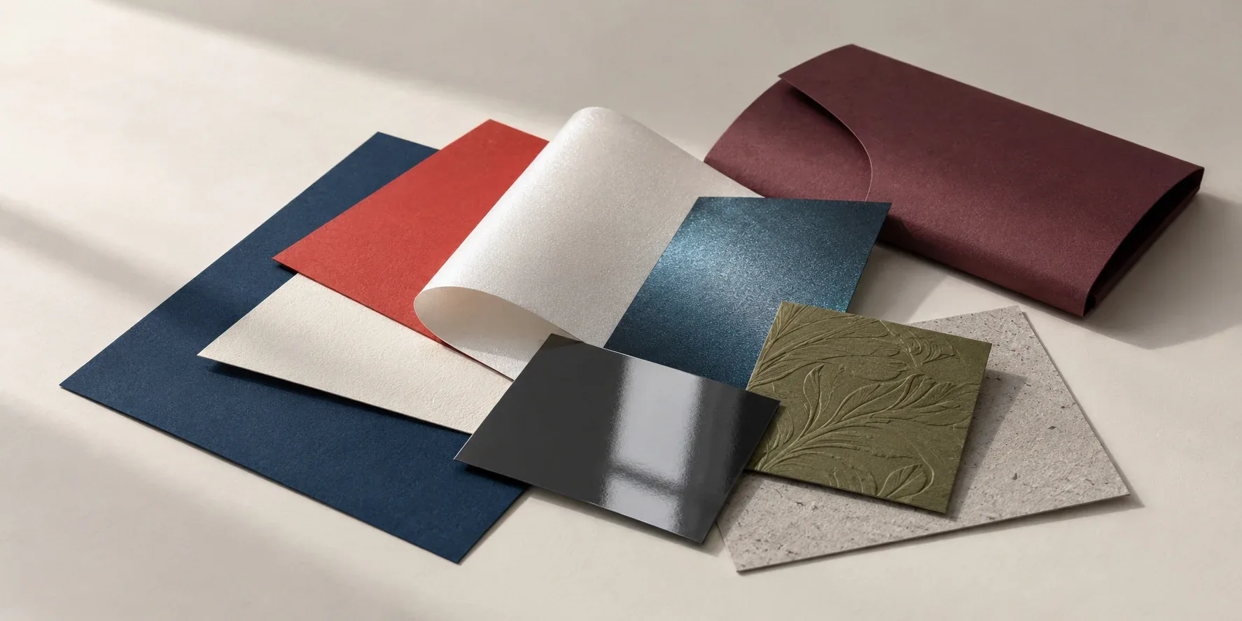 The nine VANGLAM paper series at a glance: IMPRINT, PALETTE, HALO, CHROMA, SOFTSKIN, PEARLSKIN, GRAINFORM, GLAZE and EARTH