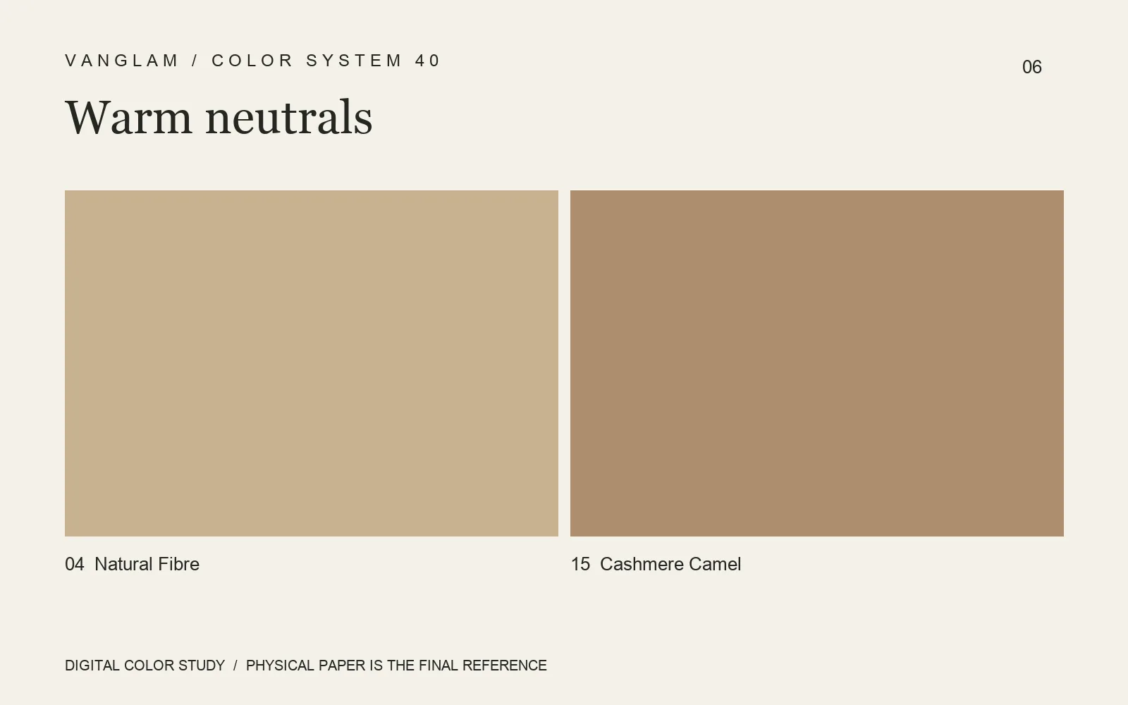 Natural Fibre and Cashmere Camel: building a neutral paper palette