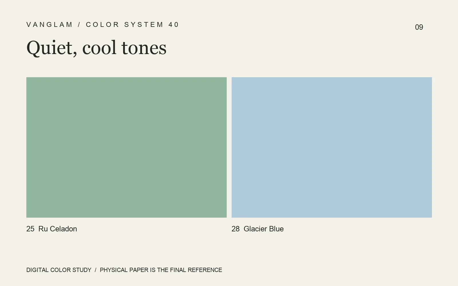 Ru Celadon and Glacier Blue: color and touch for beauty packaging