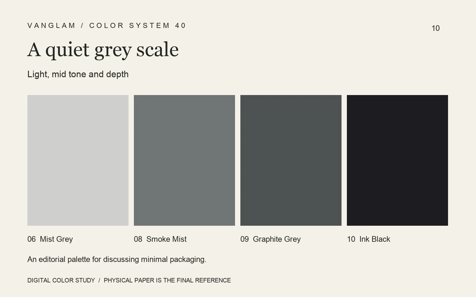 Ink Black and Four Greys: Tonal Layers for Minimal Packaging