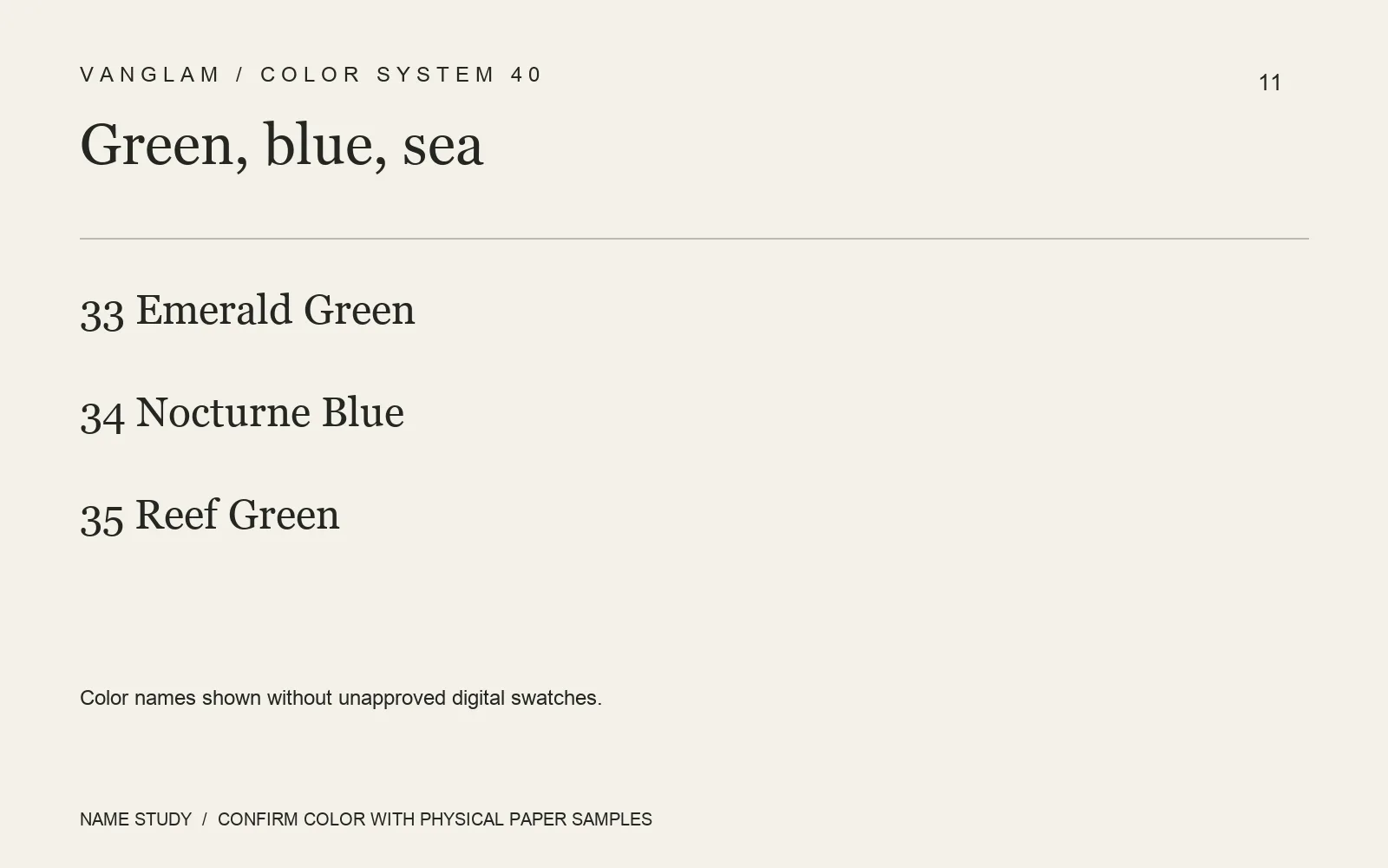 Emerald Green, Nocturne Blue and Reef Green: From Color Story to Paper