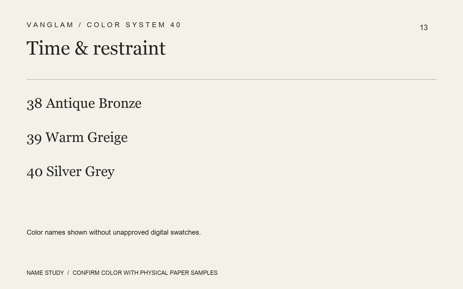 Antique Bronze, Warm Greige and Silver Grey: A Name Is Not a Metallic Finish